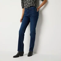 a.n.a Womens High Rise Straight Leg Jean