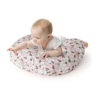 The Peanutshell Boho Botanical Nursing Pillow