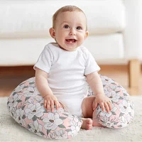 The Peanutshell Boho Botanical Nursing Pillow