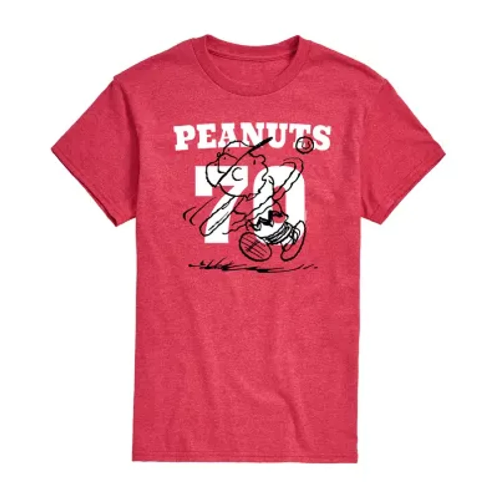 Mens Short Sleeve Peanuts Graphic T-Shirt