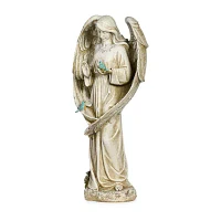 Roman 20in Angel With Birds Statue