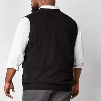 St. John's Bay Fine Gauge Mens V Neck Sweater Vest Big and Tall