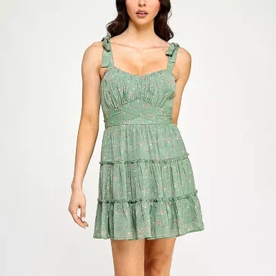 Trixxi Womens Sleeveless Fit + Flare Dress Juniors
