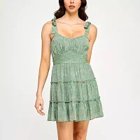 Trixxi Womens Sleeveless Fit + Flare Dress Juniors