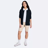 IZOD Juniors Womens Round Neck Long Sleeve Button Cardigan