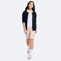 IZOD Juniors Womens Round Neck Long Sleeve Button Cardigan