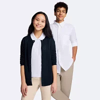 IZOD Juniors Womens Round Neck Long Sleeve Button Cardigan