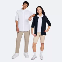IZOD Juniors Womens Round Neck Long Sleeve Button Cardigan