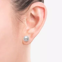 Sofia White Cultured Freshwater Pearl 10K Gold 8mm Ball Stud Earrings