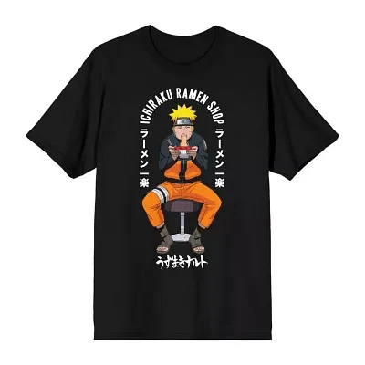 Novelty Mens Crew Neck Short Sleeve Relaxed Fit Anime Naruto Graphic T-Shirt