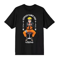 Novelty Mens Crew Neck Short Sleeve Relaxed Fit Anime Naruto Graphic T-Shirt