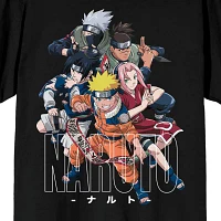 Novelty Mens Crew Neck Short Sleeve Relaxed Fit Naruto Graphic T-Shirt