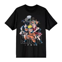 Novelty Mens Crew Neck Short Sleeve Relaxed Fit Naruto Graphic T-Shirt