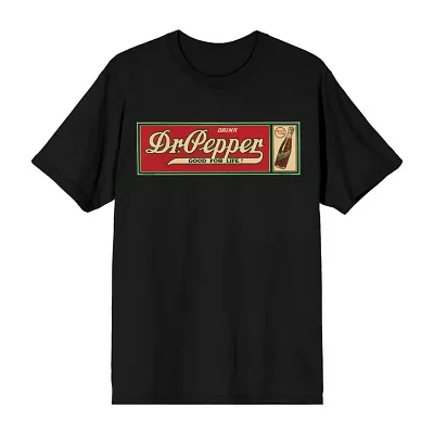 Novelty Dr. Pepper Mens Crew Neck Short Sleeve Relaxed Fit Graphic T-Shirt