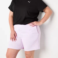 PUMA Womens High Rise Active Pull-On Short Plus