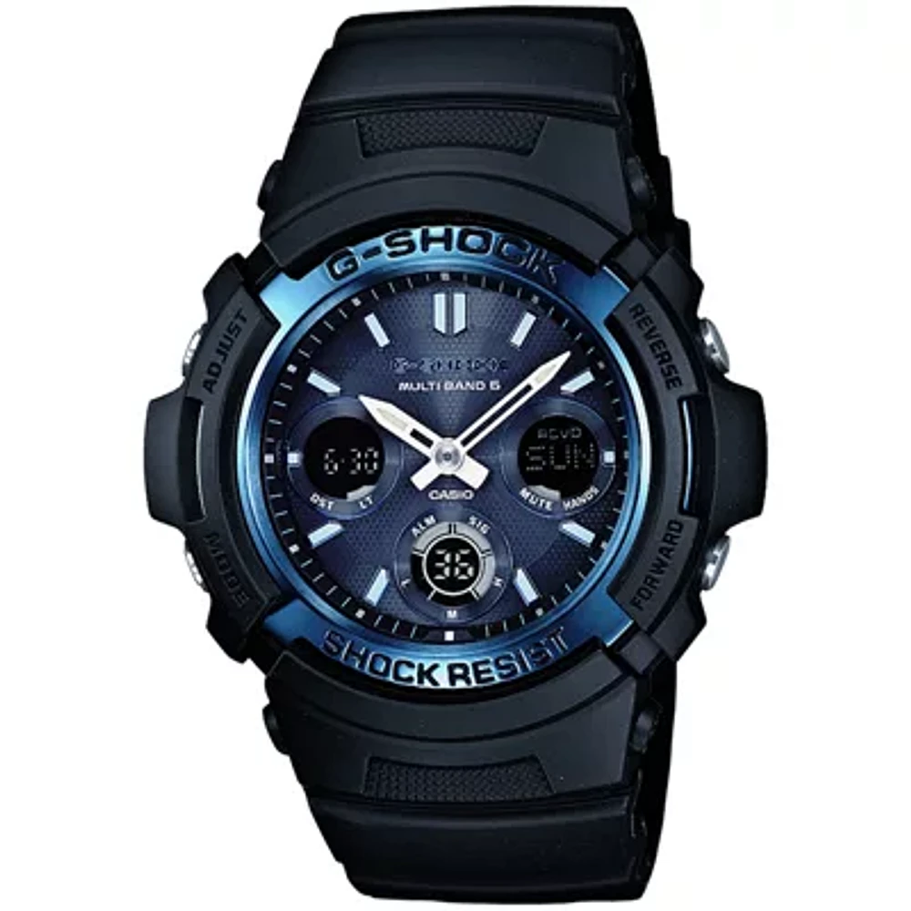 Casio® G-Shock Mens Multi-Band 6-Atomic Blue Watch AWGM100A-1A