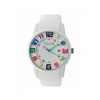 Crayo Women's Festival White Silicone-Band Watch with Date Cracr2001