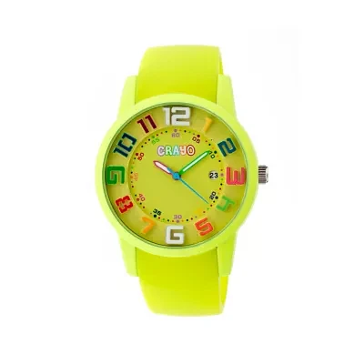 Crayo Women's Festival Lime Silicone-Band Watch with Date Cracr2002