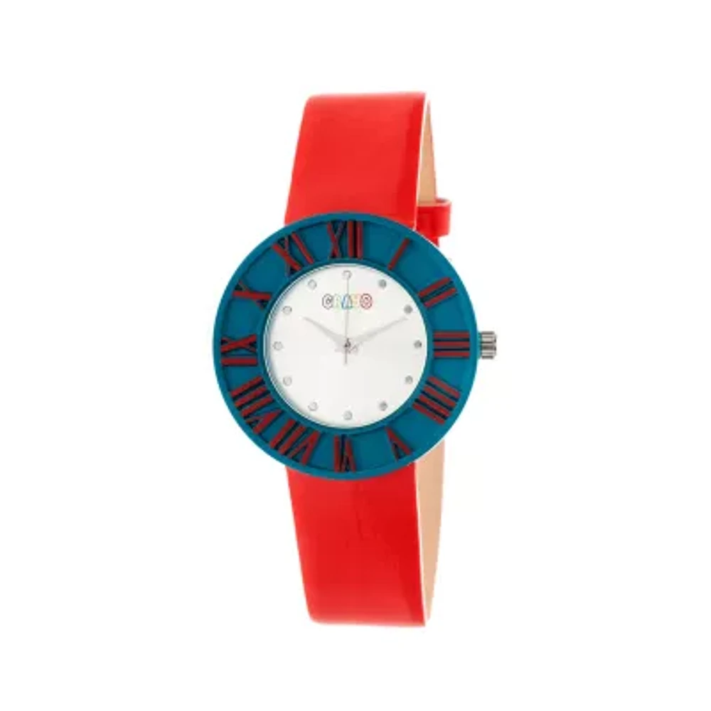 Crayo Womens  Prestige Red Strap Watch Cracr3107