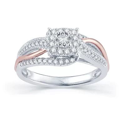 1 CT.T.W. Natural Diamond 14K Two-Tone Gold Engagement Ring