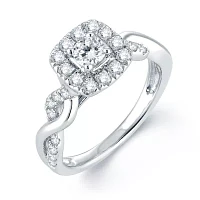 Modern Bride® Signature 3/4 CT.T.W. Natural Diamond 14K White Gold Engagement Ring