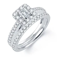 Modern Bride® Signature 1 CT.T.W. Natural Diamond 14K White Gold Engagement Ring