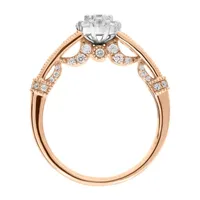 Womens 3/4 CT. T.W. Natural White Diamond 14K Rose Gold Engagement Ring