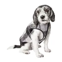 Pet Life ® 'Black Boxer' Classical Plaided Insulated Dog Coat Jacket