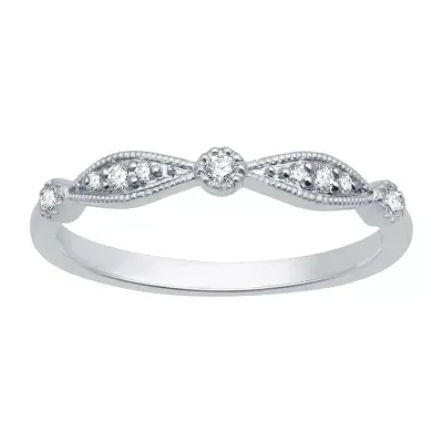 1/10 CT. T.W. Natural White Diamond Sterling Silver Wedding Band