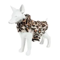 Pet Life ® Luxe 'Lab-Pard' Dazzling Leopard Patterned Faux Mink Fur Dog Coat Jacket