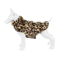 Pet Life ® Luxe 'Poocheetah' Ravishing Designer Spotted Cheetah Patterned Faux Mink Fur Dog Coat