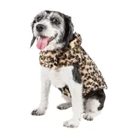 Pet Life ® Luxe 'Poocheetah' Ravishing Designer Spotted Cheetah Patterned Faux Mink Fur Dog Coat