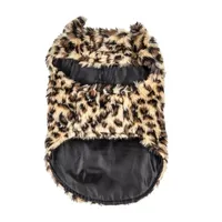 Pet Life ® Luxe 'Poocheetah' Ravishing Designer Spotted Cheetah Patterned Faux Mink Fur Dog Coat