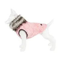 Pet Life ® Luxe 'Pinkachew' Charming Designer Mink Fur Dog Coat Jacket