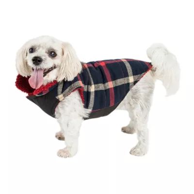 Pet Life ® 'Allegiance' Classical Plaided Insulated Dog Coat Jacket