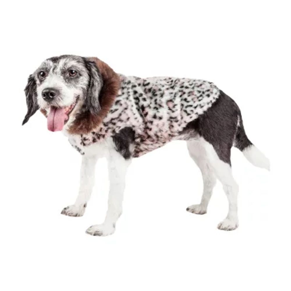 Pet Life ® Luxe 'Furracious' Cheetah Patterned Faux Mink Dog Coat