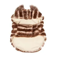 Pet Life ® Luxe 'Tira-Poochoo' Tiramisu Patterned Faux Mink Dog Coat