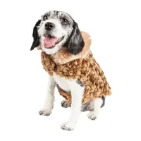 Pet Life ® Luxe 'Furpaw' Shaggy Elegant Designer Dog Coat Jacket