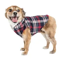 Pet Life ® 'Puddler' Classical Plaided Insulated Dog Coat Jacket