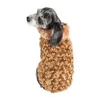 Pet Life ® Luxe 'Furpaw' Shaggy Elegant Designer Dog Coat Jacket