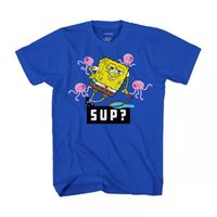 Little & Big Boys Crew Neck Short Sleeve Spongebob Graphic T-Shirt