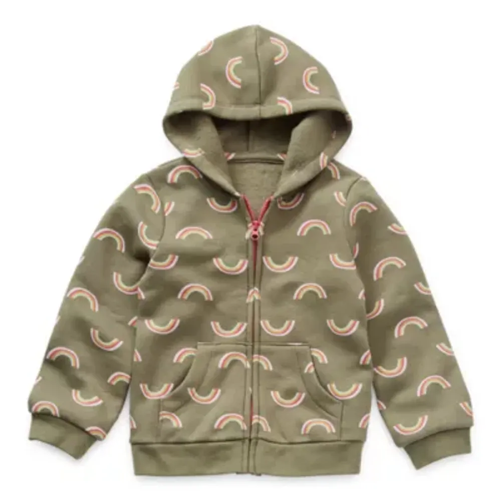 Okie Dokie Toddler Girls Fleece Zipper Hoodie