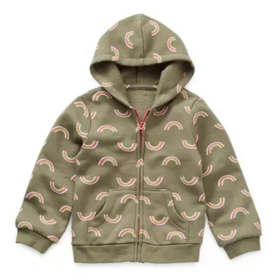 Okie Dokie Toddler Girls Fleece Zipper Hoodie