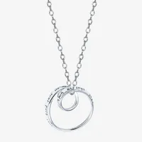 Footnotes Friend Sterling Silver 16 Inch Cable Round Pendant Necklace