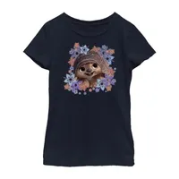 Little & Big Girls Disney Crew Neck Short Sleeve Raya Graphic T-Shirt