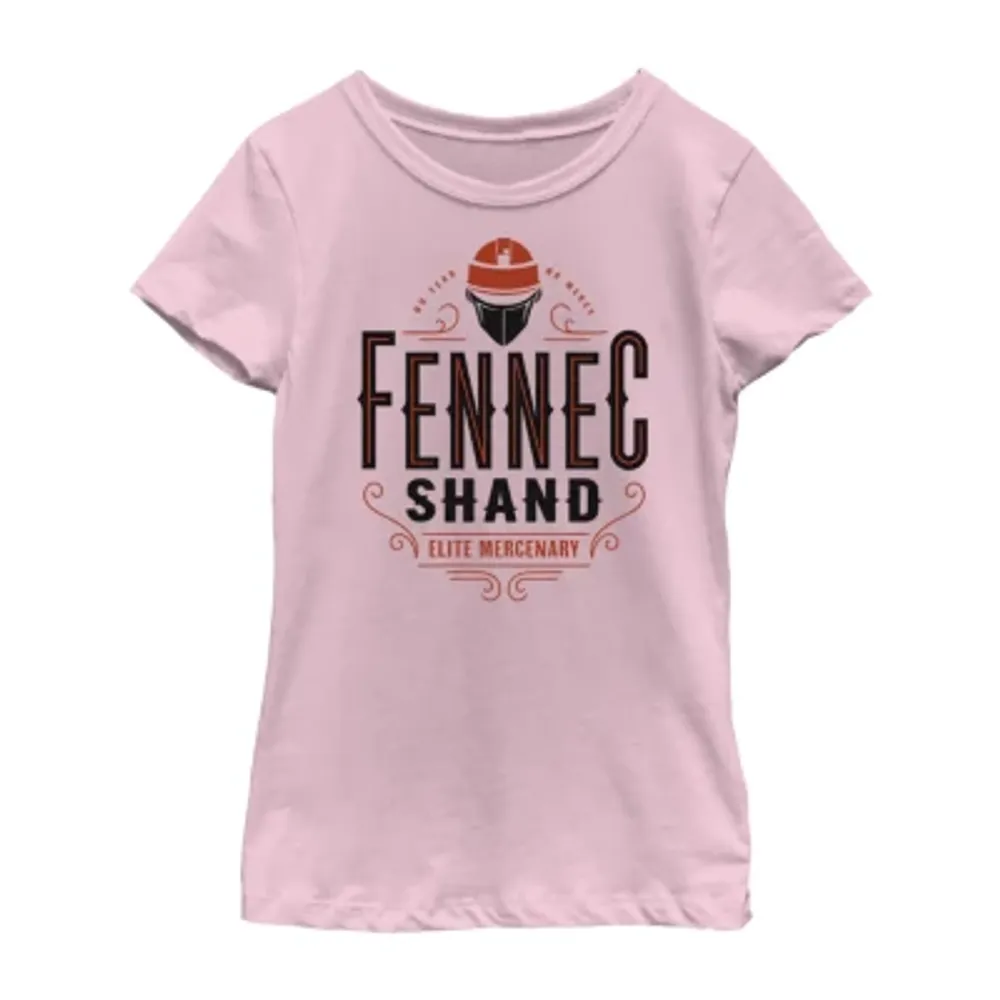 Little & Big Girls Fennec Shand Crew Neck Short Sleeve Star Wars Graphic T-Shirt