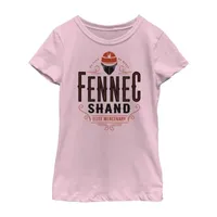 Little & Big Girls Fennec Shand Crew Neck Short Sleeve Star Wars Graphic T-Shirt