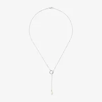 Womens Dyed White Cultured Freshwater Pearl Sterling Silver Pendant Necklace