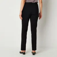 Liz Claiborne-Tall Lisa Womens Mid Rise Straight Pull-On Pants