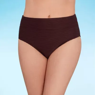 Sonnet Shores Womens Textured High Waist Bikini Swimsuit Bottom